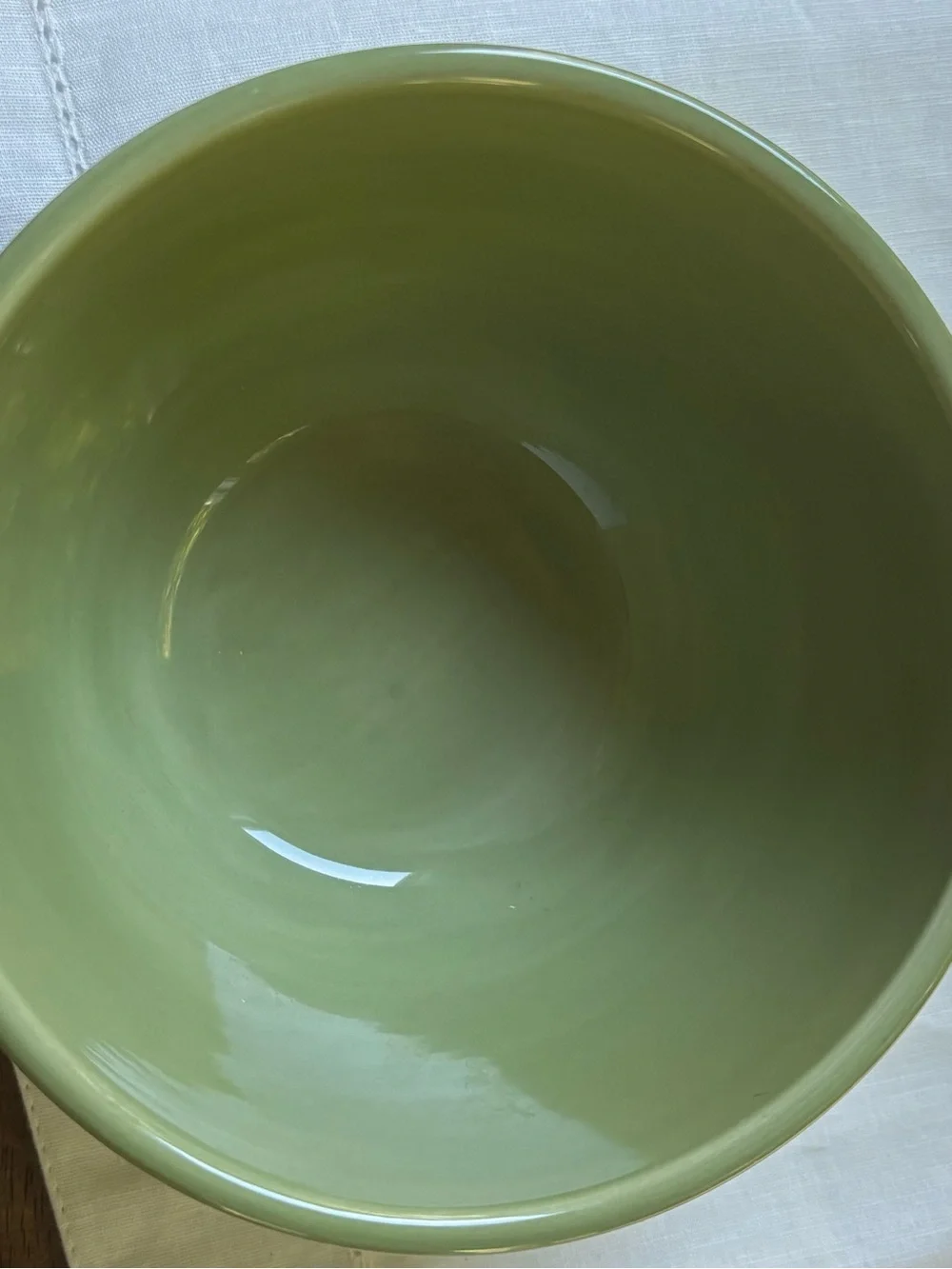 Pottery Barn Olive Green Ceramic Bowl 5” ‘Sausalito’